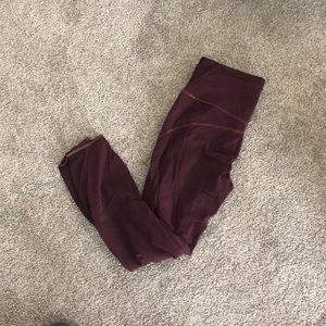 Athleta 7/8 mesh & cutout detail leggings